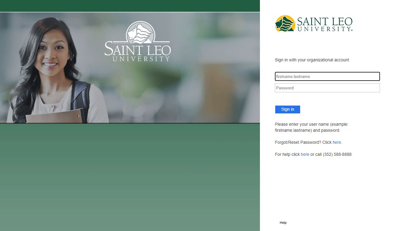 Sign In - Saint Leo University